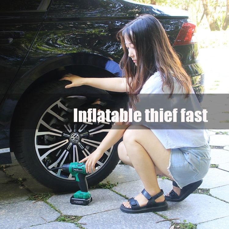 High-pressure Handheld Smart Digital Display Car Portable Wireless Tire Inflator (Red)