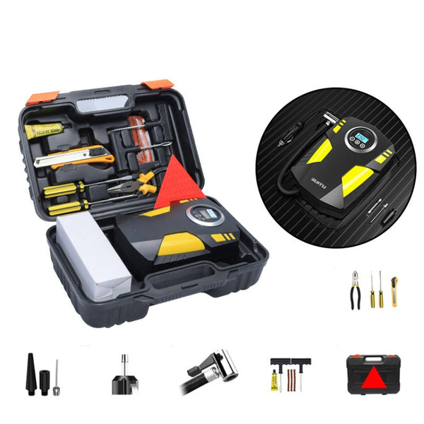 ST-5002 DC 12V Car Air Compressor Tire Inflator 150 PSI Auto Air Pump Digital Display Model+Toolbox