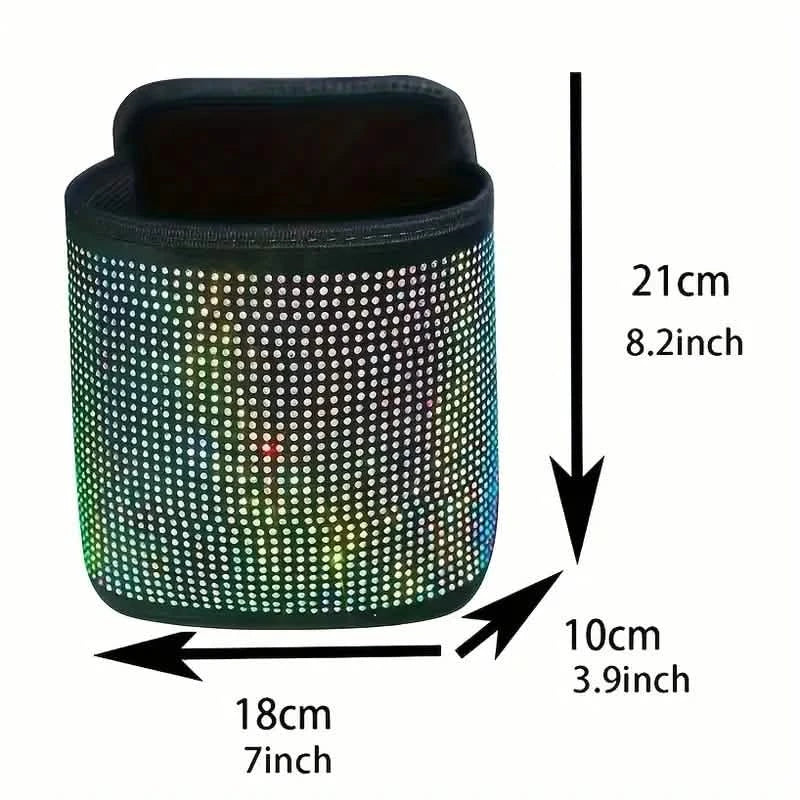 Bling Rhinestones Car Trash Can installed in vehicle