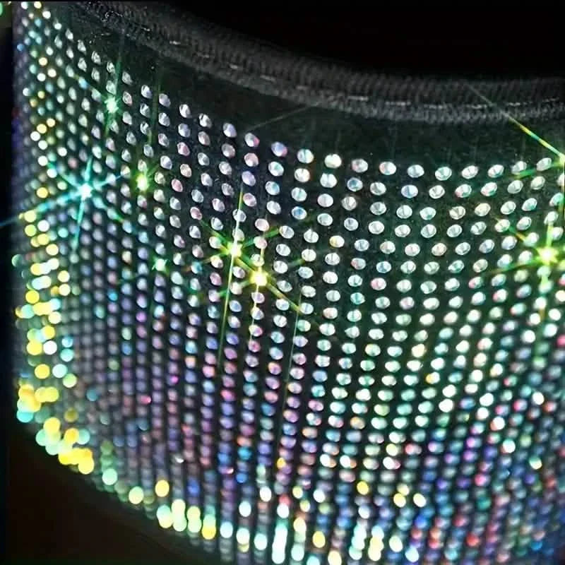 Bling Rhinestones Car Trash Can installed in vehicle