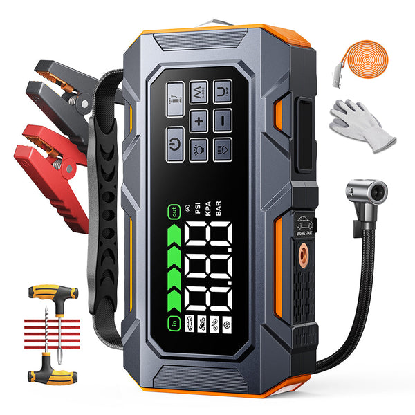 Buture Beta09 Car Jump Starter 8000A with 160 PSI Air Compressor丨16-in-1 Roadside Kit