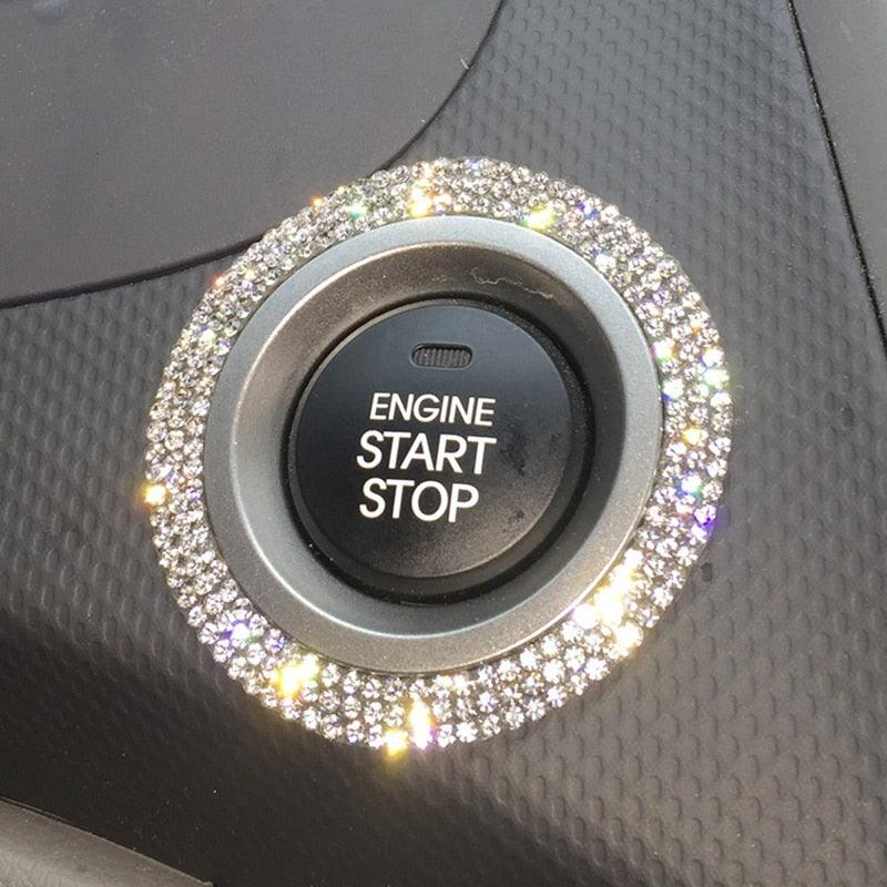Crystal Engine Start Stop Ring sparkling dashboard accessory