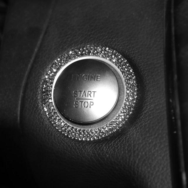 Crystal Engine Start Stop Ring sparkling dashboard accessory