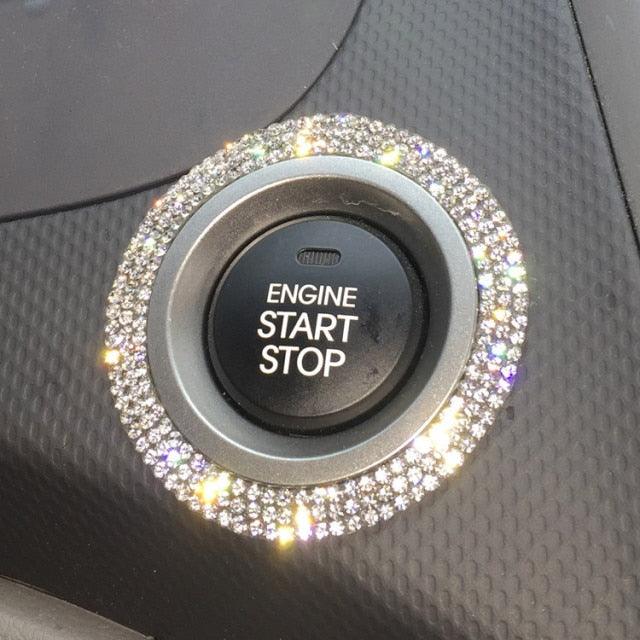 Crystal Engine Start Stop Ring sparkling dashboard accessory
