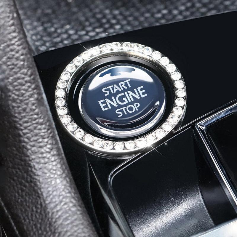 Crystal Rhinestone Car Bling Ring luxury car decor accessory
