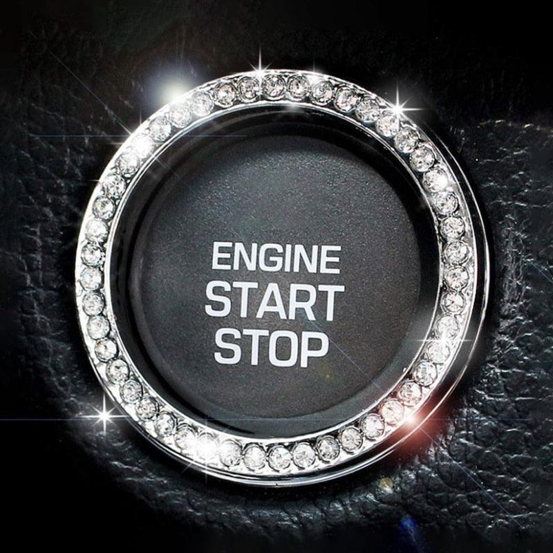 Crystal Rhinestone Car Bling Ring luxury car decor accessory