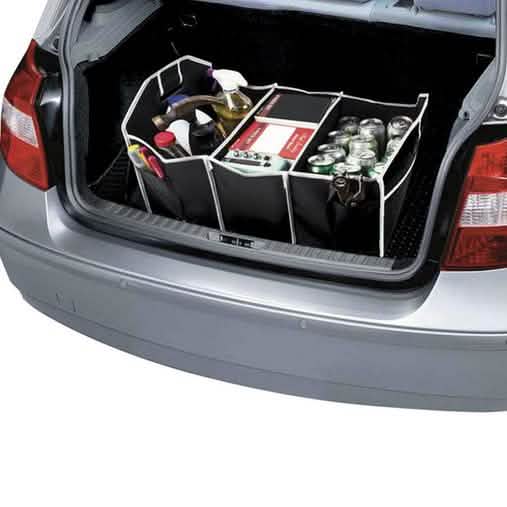 Foldable Car Trunk Organizer with Cooler in SUV trunk