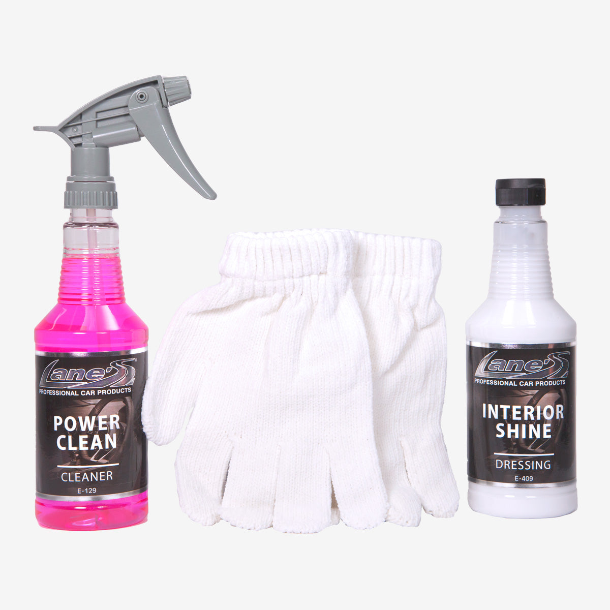 Auto Interior Shine, Vinyl Cleaner, Microfiber Gloves Kit