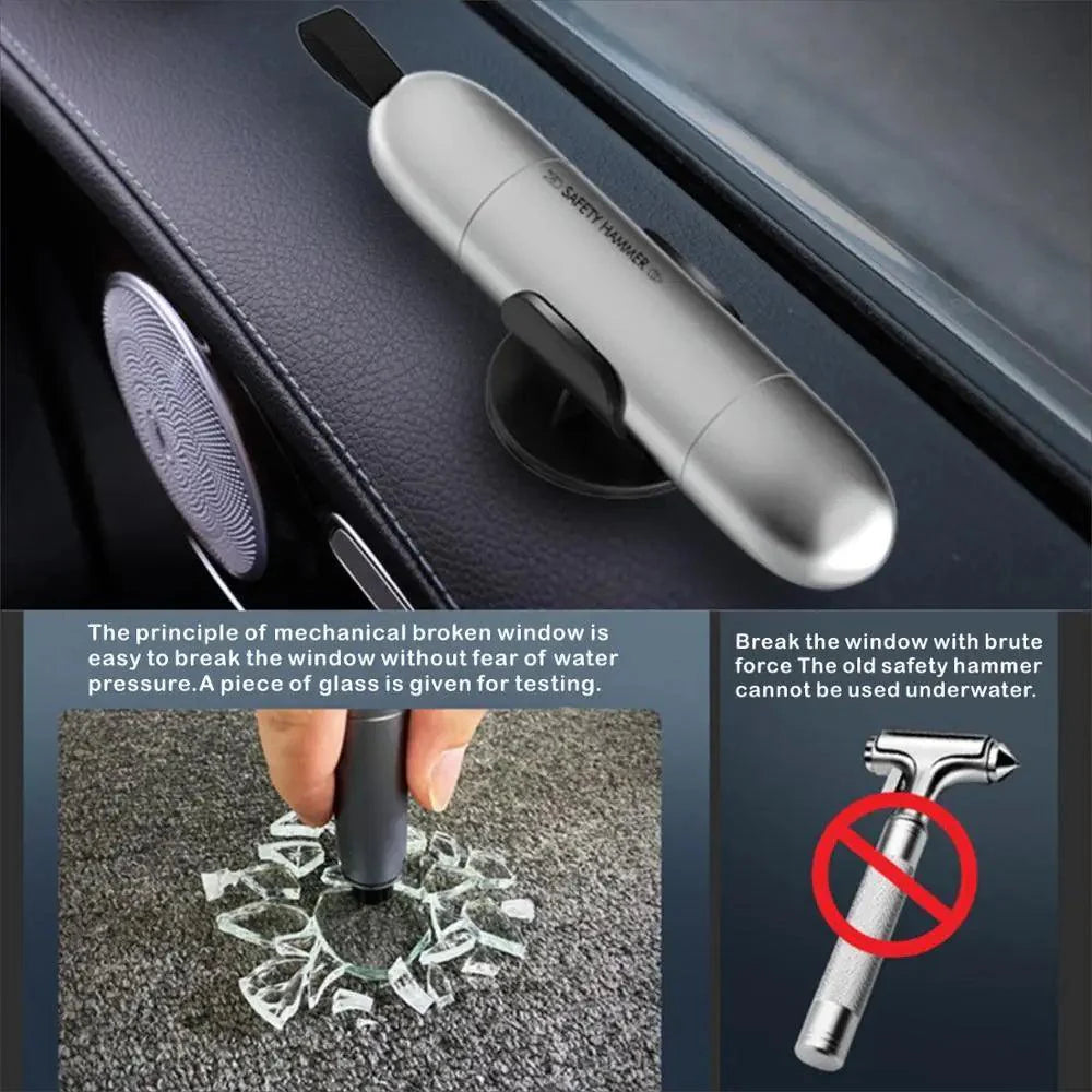 Multifunctional Life-Saving Mini Window Glass Breaker Seat Belt Cutter Safety Hammer Unique
