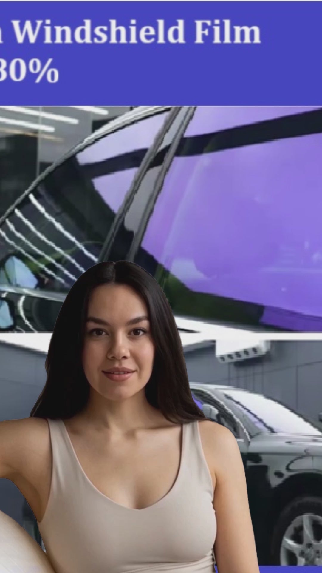 Blue Chameleon Windshield Film