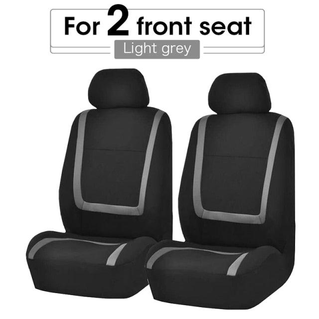 Flat Cloth Car Seat Cover Full Set installed in vehicle