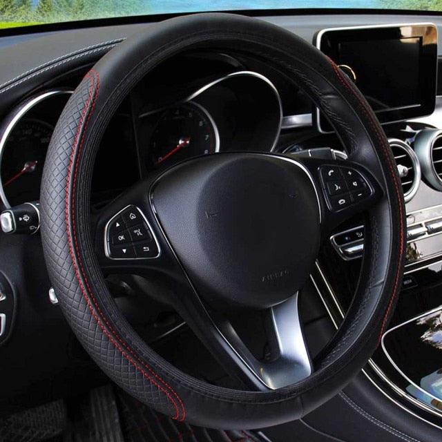 Universal Car Steering Wheel Cover Skid Proof Auto Car Steering Wheel Cover Auto Steering- Wheel Cover Microfiber Leather Viscose Breathable Anti-Slip Anti-Slip Embossing Leather Car-styling Car Accessories