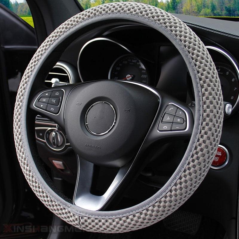 Ice Silk Steering Wheel Cover breathable microfiber design