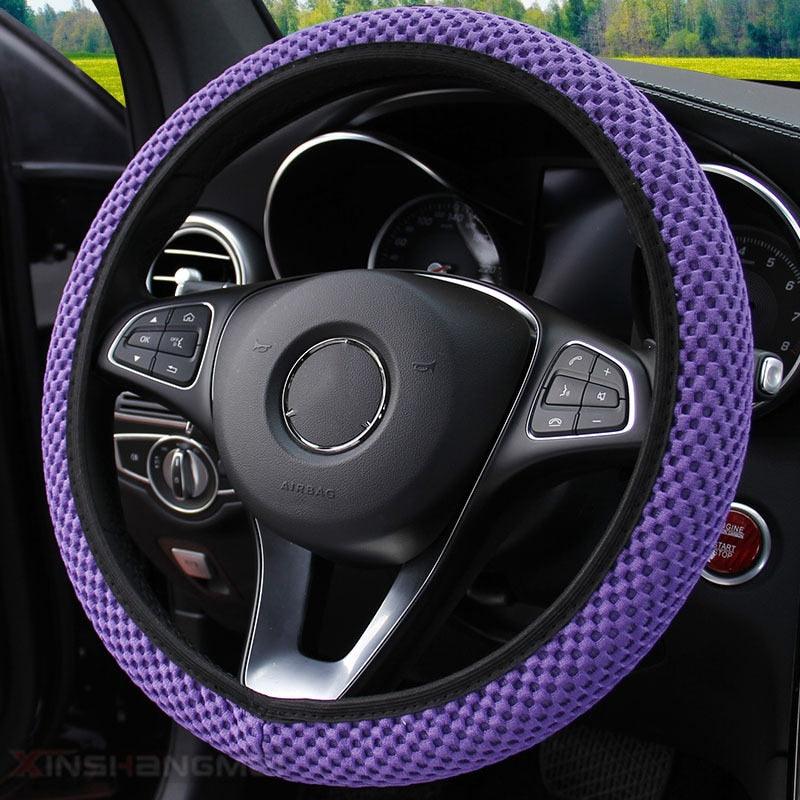 Ice Silk Steering Wheel Cover breathable microfiber design