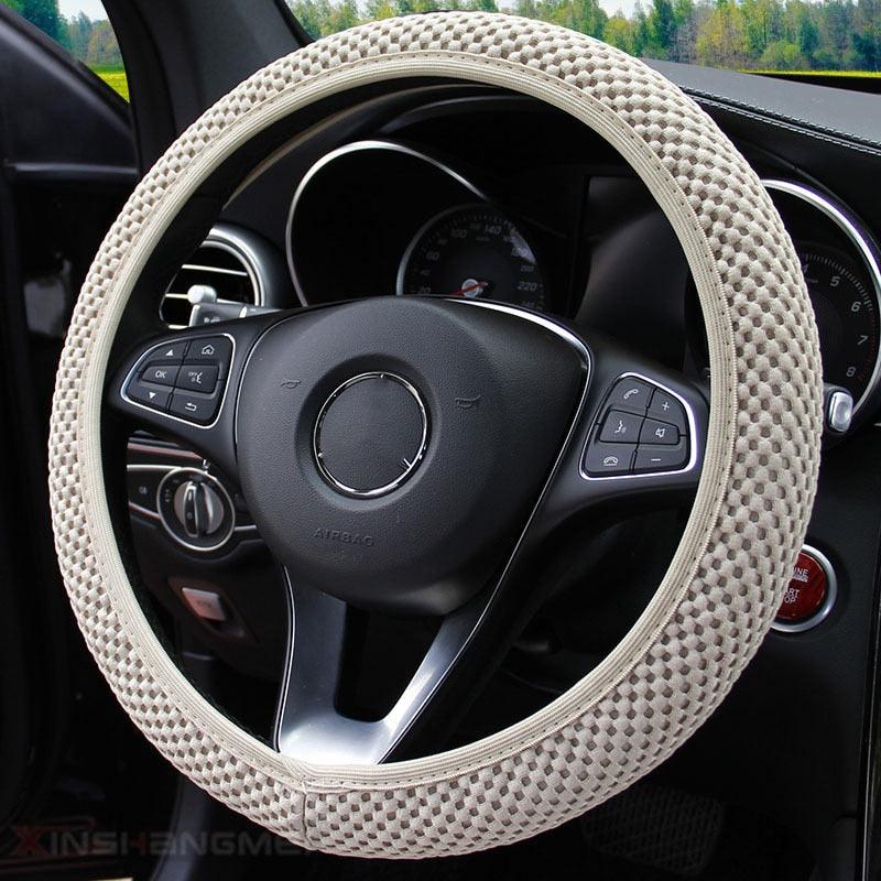 Ice Silk Steering Wheel Cover breathable microfiber design