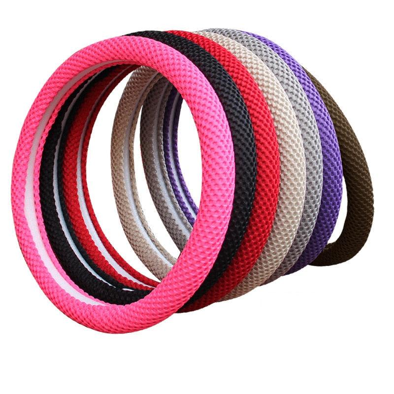 Ice Silk Steering Wheel Cover breathable microfiber design