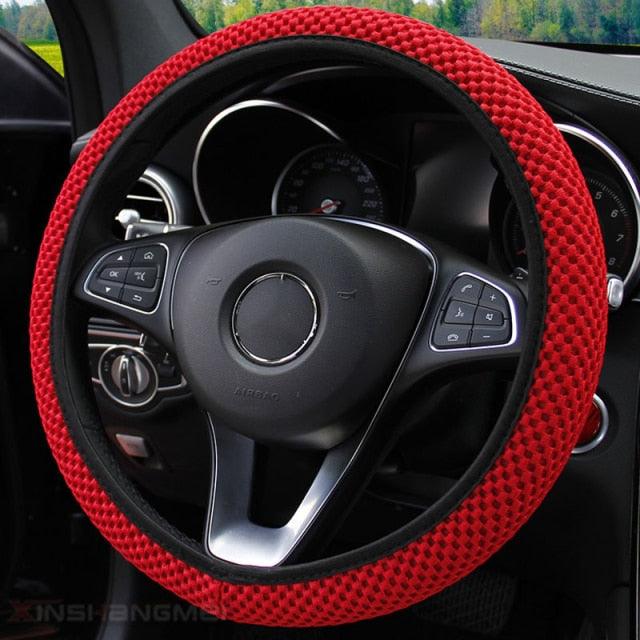 Ice Silk Steering Wheel Cover breathable microfiber design