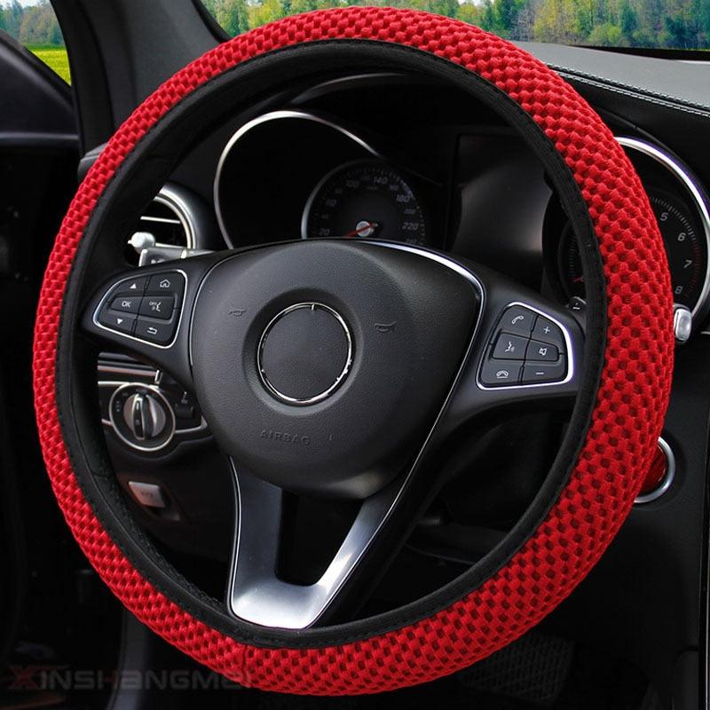 Ice Silk Steering Wheel Cover breathable microfiber design