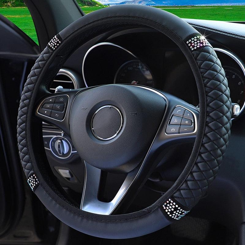 Bling Crystal Steering Wheel Cover rhinestone design