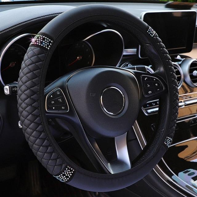 Bling Crystal Steering Wheel Cover rhinestone design
